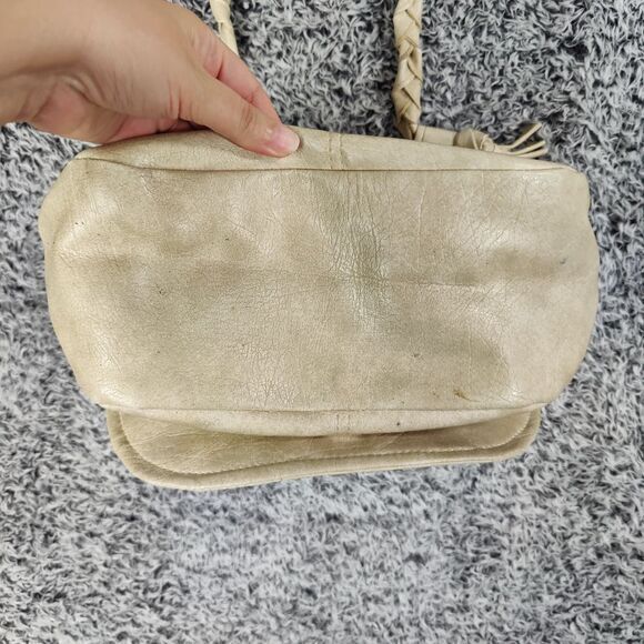 HANDMADE VNTG Leather Bag Mushroom Butterfly Fairy Forest Whimsigoth Cottage Twe - Picture 4 of 15